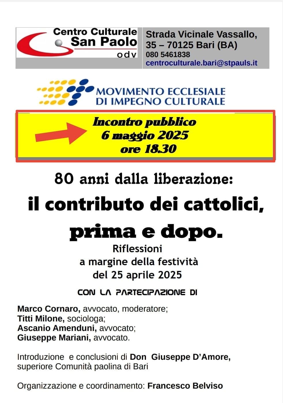 Avvocato Ascanio Amenduni: "Cattolico in politica: sostantivo o aggettivo?"